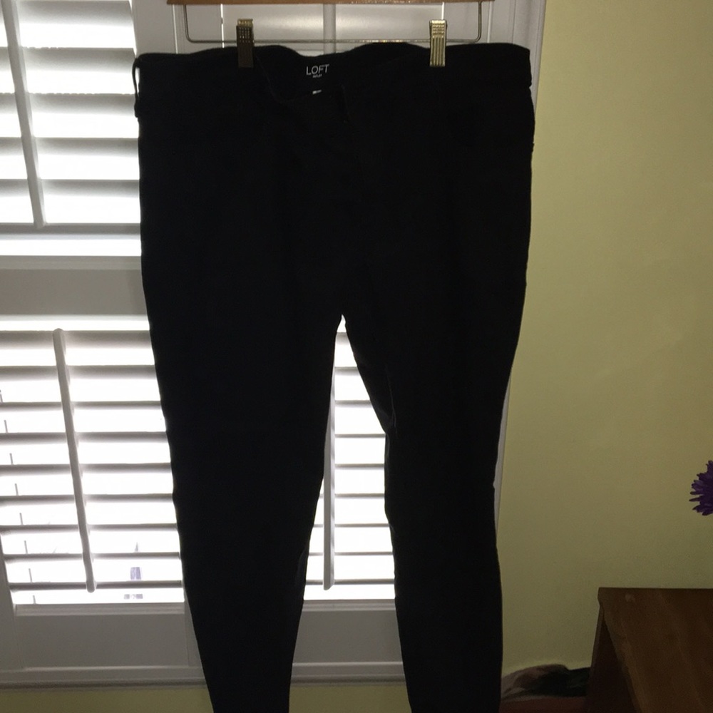 LOFT black straight leg jeans
